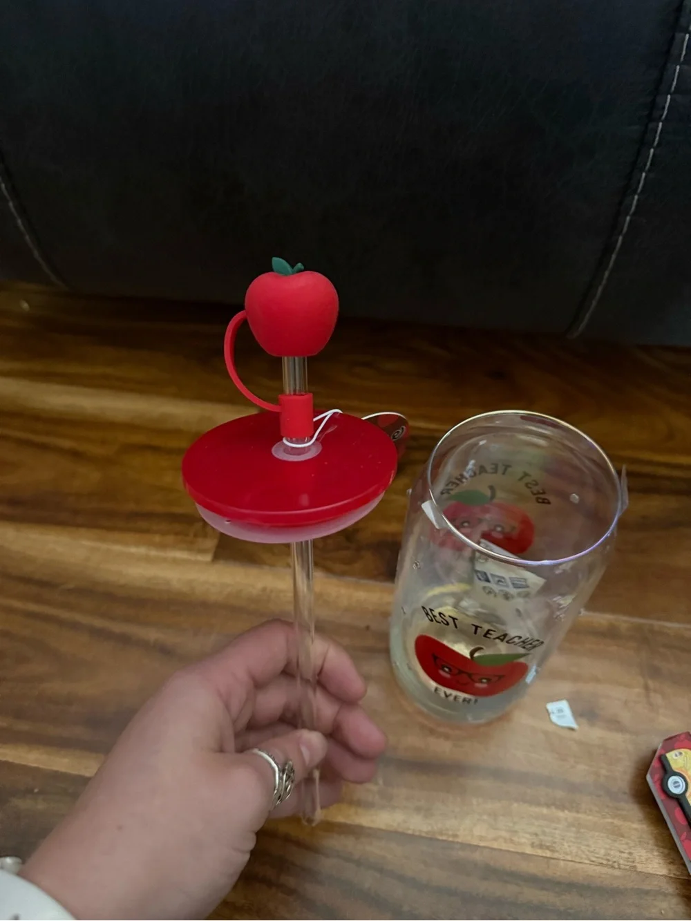 Best Teacher Ever Apple Tumbler - Red